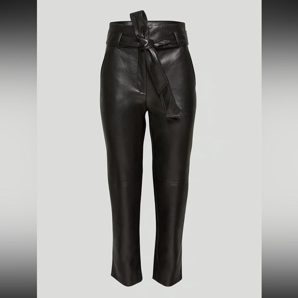 Aritzia Wilfred High Tied Vegan Leather Pant - Picture 4 of 12